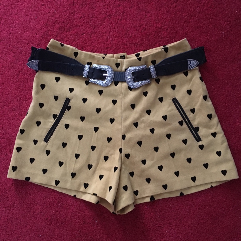 Atmosphere high waisted heart polka dot shorts